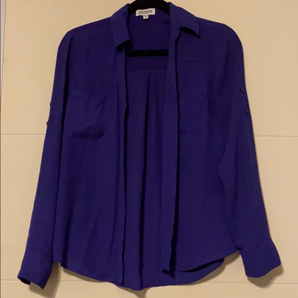 EUC Express portofino shirt, purple, size XS